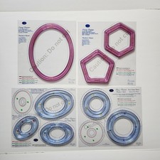 CREATIVE MEMORIES Custom Cutting System 4 Templates Circle Oval Hexagon Pentagon