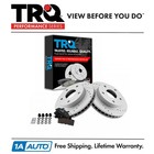 Front Ceramic Brake Pad & Performance Cross Drilled Slotted Rotor Kit