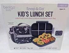 Bentgo Kids Snap&Go Set Leak-Proof Lunch Box Deluxe Insulated Bag Unicon Purple