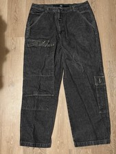 Vtg Y2K Marithe Francois Girbaud Baggy Big Pocket Black Jeans