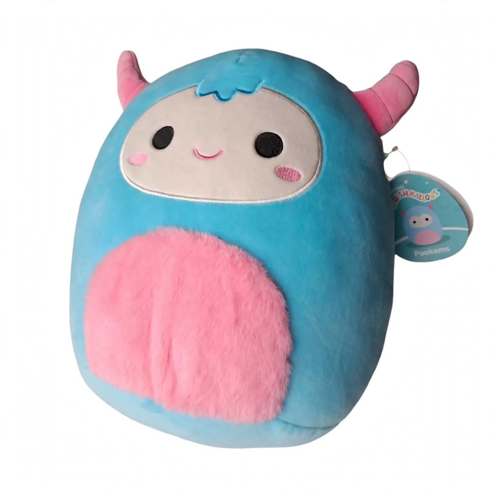 Squishmallows Pookems Yeti 30cm FuzzAMallows Neuf + Étiquette