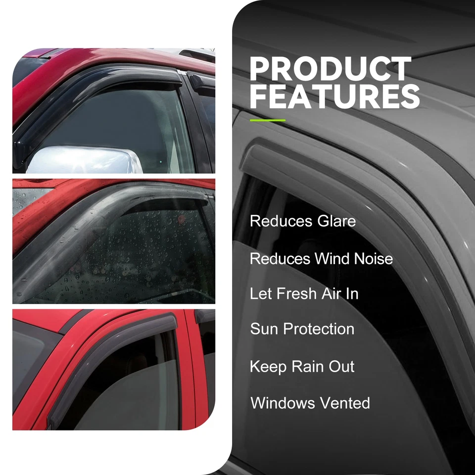 Smoked Acrylic Window Visors Weather Proof for Uplander Montana Terraza 04-08 - Image 4 of 4