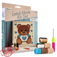 Darice Blue Bear Latch Hook Rug Kit