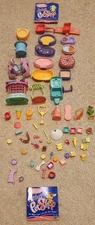 Littlest Pet Shop LOT OF 61 ACCESSORIES LPS Food, Toys, Beds, Carry Cases & More
