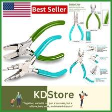 Jewelry Pliers Set 6-in-1 Bail Making  Wire Bending Tool  Beading Looping S...