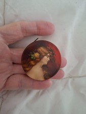 Antique Victorian Woman celluloid tape measure Bakers Flavoring Advertising