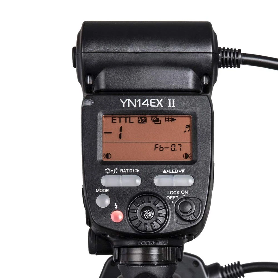 YN14EX II Macro Ring Flash for Canon DSLR Cameras, with Adapter Rings and Col... - Image 4 of 4