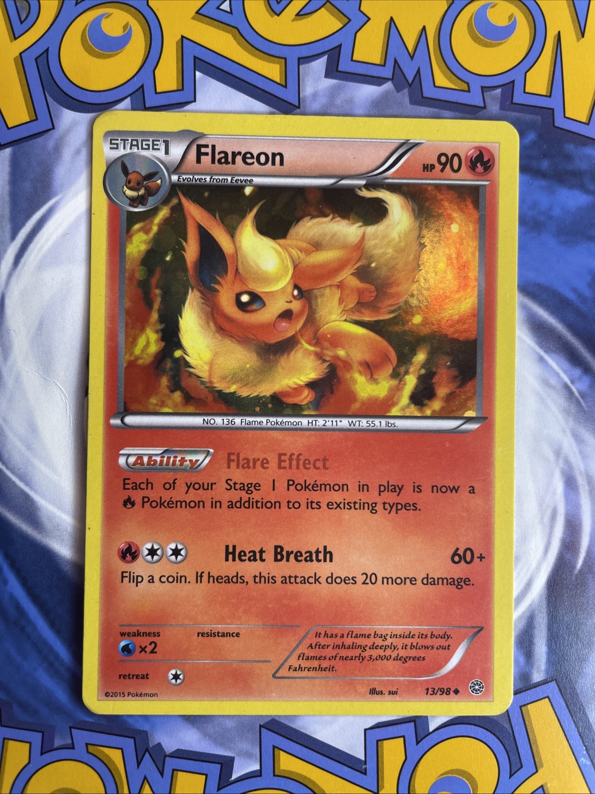 Flareon 13/98 Holo Promo Cosmos Holo Rare Ancient OriginsPromo Pokémon TCG MP