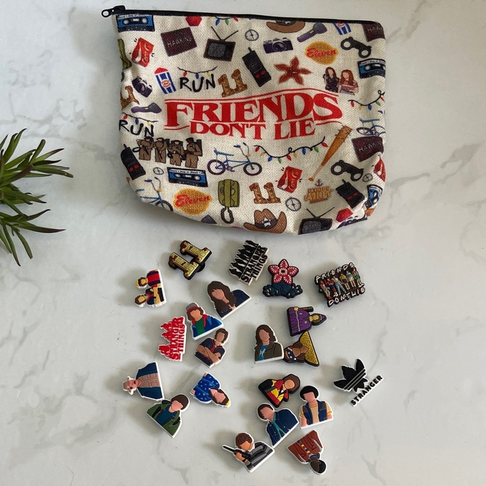 Fun Stranger Things Bundle Pouch Crocs Charms Sti… - image 2