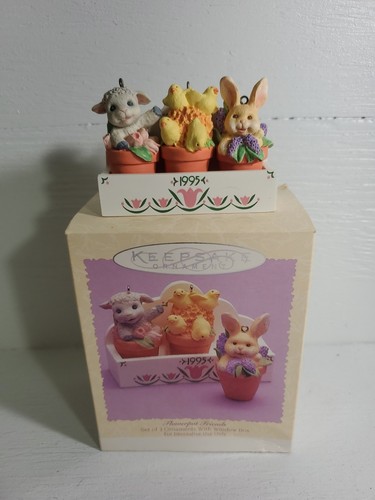 Hallmark Andenken Ornamente 1995 Ostern Kollektion "Blumentopf Freunde" 4er Set - Bild 24 von 24