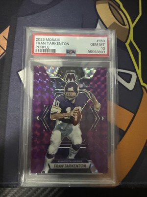2023 Panini Mosaic Fran Tarkenton #159 Purple Mosaic Prizm /49
