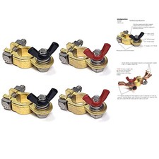 Top Post Marine Grade Battery Terminals - 2 Pairs with Screw-on Connectors