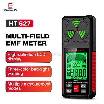 HABOTEST HT627 3 in 1 EMF Meter Electromagnetic Radiation Tester Detector RF MF