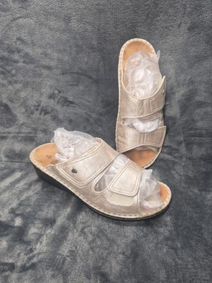Finn Comfort Sansibar Pearl Leather Adjustable Strap Sandals Ws EU 39 D 8-8.5D