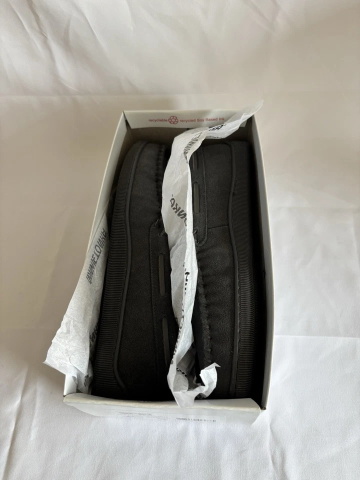 Minnetonka Men's Suede Lined Pile Moccasin Slipper Hardsole 11W 3907W - Image 3 of 4