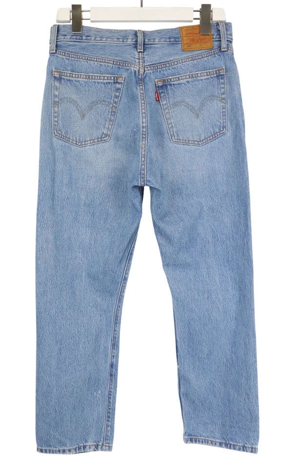 Levi's 501 Vaqueros Hombres W29/L26 Desteñir Efecto Triquitos Angustiado Botón - Imagen 2 de 4
