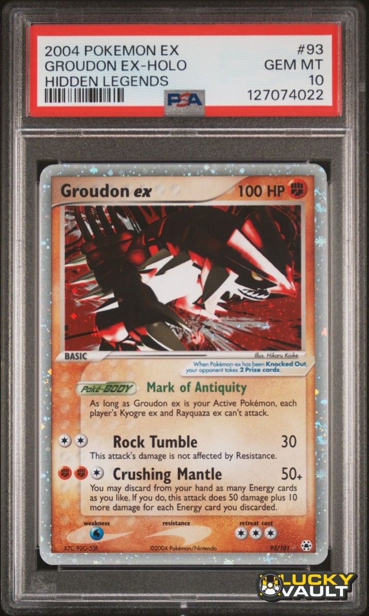 PSA 10 2004 Pokemon Ex Hidden Legends #93 Groudon ex Hidden
