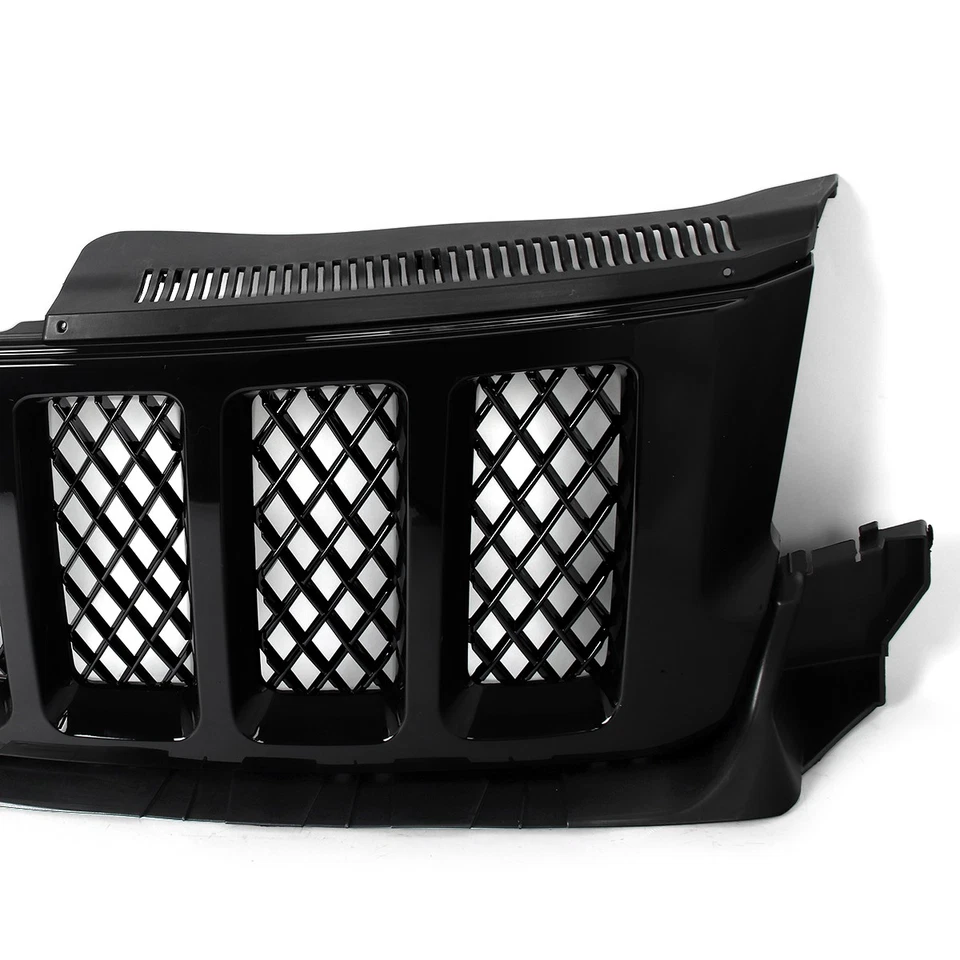 For Jeep Grand Cherokee 2011-2013 Front Grille Overland Style Gloss Black Foto 4 de 4