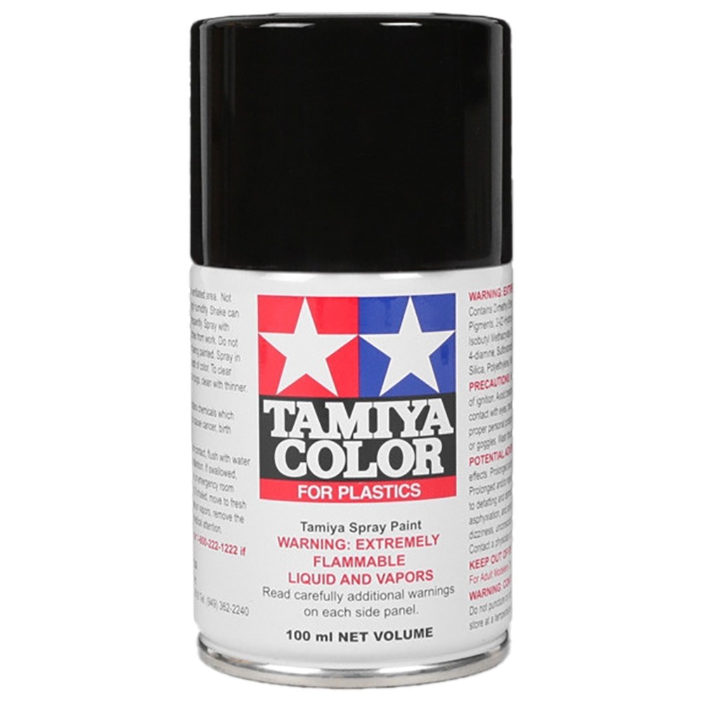 Tamiya TS-14 Black Spray Paint 100ml Fast Drying Model Lacquer