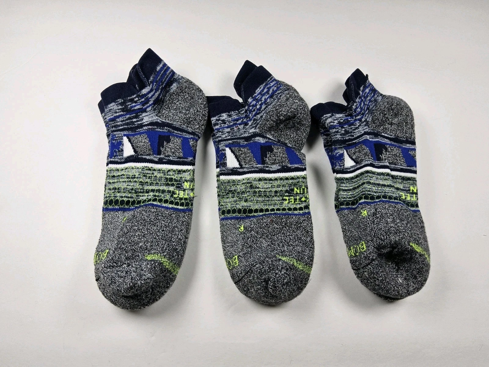 Bombas Hex-Tec Athletic Ankle Socks Lot Of 3 Pairs Size L