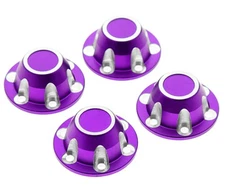 Alloy Machined Center Wheel Hub Caps (4) for Axial SCX6 45001