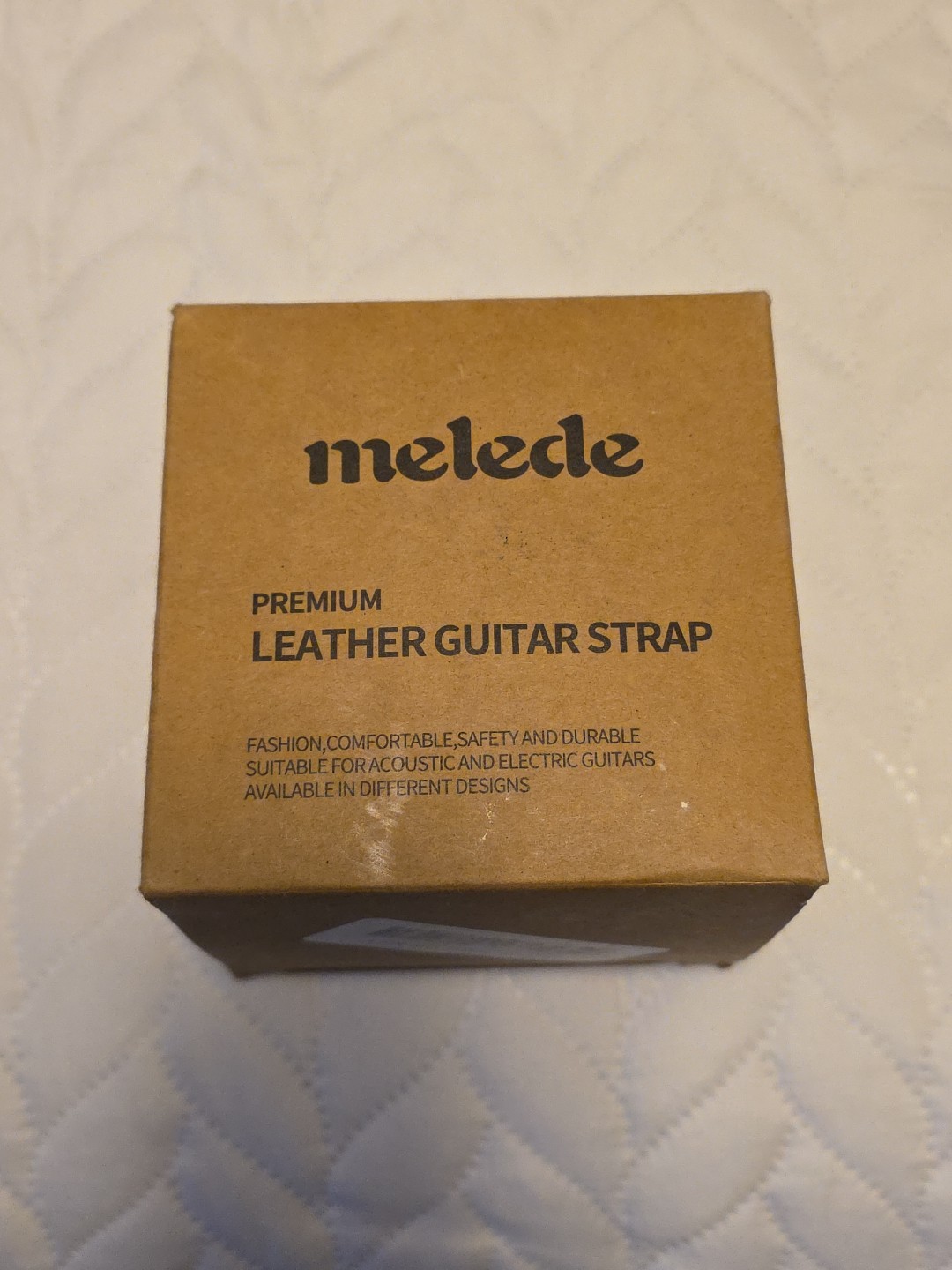 Melede Suede Leather Guitar Strap Orange Treble Clef New 