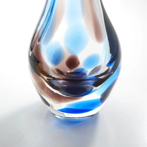 Vase CYAN DESIGN PANDORA Large Blue Glass - Picture 2 of 4