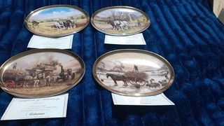 Davenport Oval Collectors Plates Set of 4 Golden Year Spring to Winter