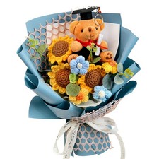 Crochet Flower Bouquet Handmade sunflower Thank You Birthday Gift for Mother's