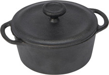 Pre-Seasoned Cast Iron Mini Dutch Oven, Black, Small Dutch Oven Pot with Lid, Du