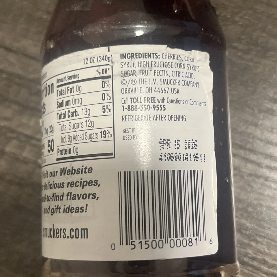 Conservas de cereza Smucker's, 12 onzas Foto 4 de 4