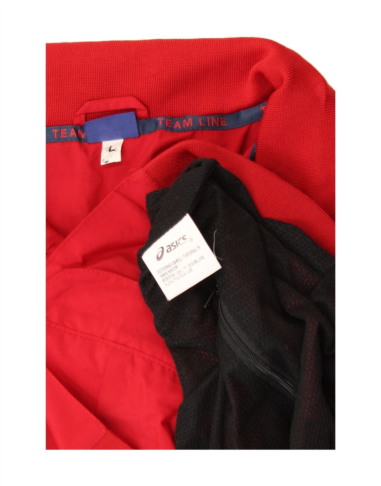 ASICS Mens Graphic Bomber Jacket UK 40 Large Red Nylon U106 thumbnail 4