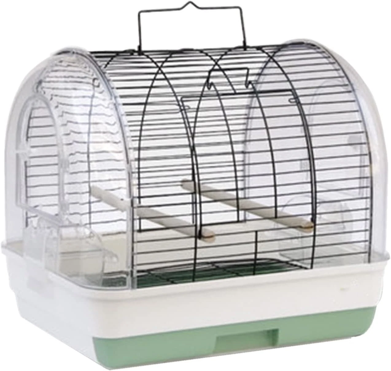 42cm Bird Cage Portable Bird Carrier with Perches, Food Bowls and Tray
Opens in a new window or tab
