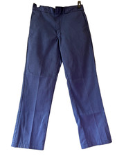 Dickies 874 Original Fit Flat Front Blue Uniform Pants SIZE 33X32