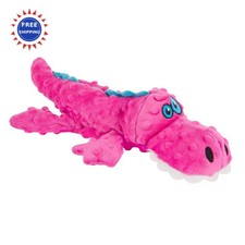 Gators Squeaky Plush Dog Toy Large goDog Chew Guard Technology Durable Fabric