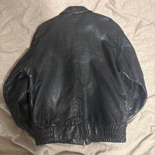 80s AVIREX TYPE A-2 Jacket Genuine Leather Black Size L