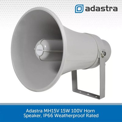 Adastra MH15V 15W 100V ABS Rundhornlautsprecher mit Drehtapping Selector, IP66