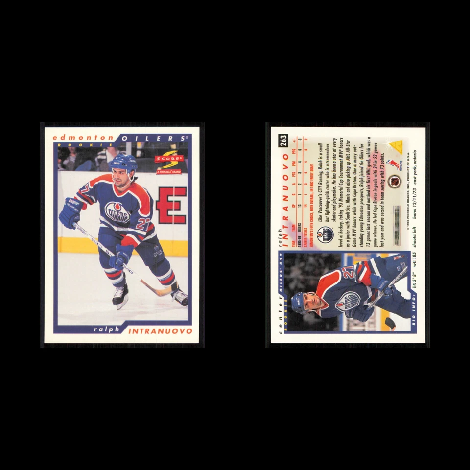 Ralph Intranuovo #263 1996 Score Edmonton Oilers Hockey Card NHL NM - Image 3 of 3