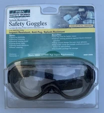 Safety Works Pro Safety Gray Tint Frame Safety Goggles with Anti-Fog Clear Lens
