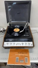 Kenwood KS-606P  Solid State Stereo Amplifier W/ PE 2034 Turntable Works READ 🔥