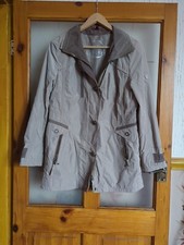 Barbara Lebek Size 14 Grey Brown Long Sleeve Zip Fasten Lightweight Jacket Coat