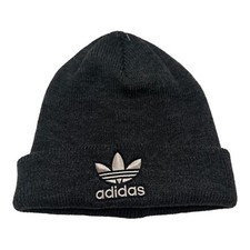 NWOT Adidas Originals Trefoil Knit Beanie Hat Cap Winter OSFA Unisex Gray