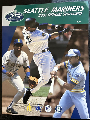 2002 Seattle Mariners Magazine with Scorecard Edgar Martinez Freddy Garcia - Picture 5 of 5