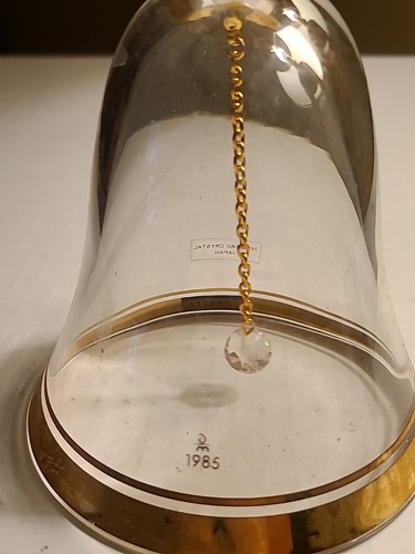 DANBURY MINT 1985 24% LEAD CRYSTAL BELL W/ GOLD FROSTED CARDINAL BIRD - Picture 5 of 5