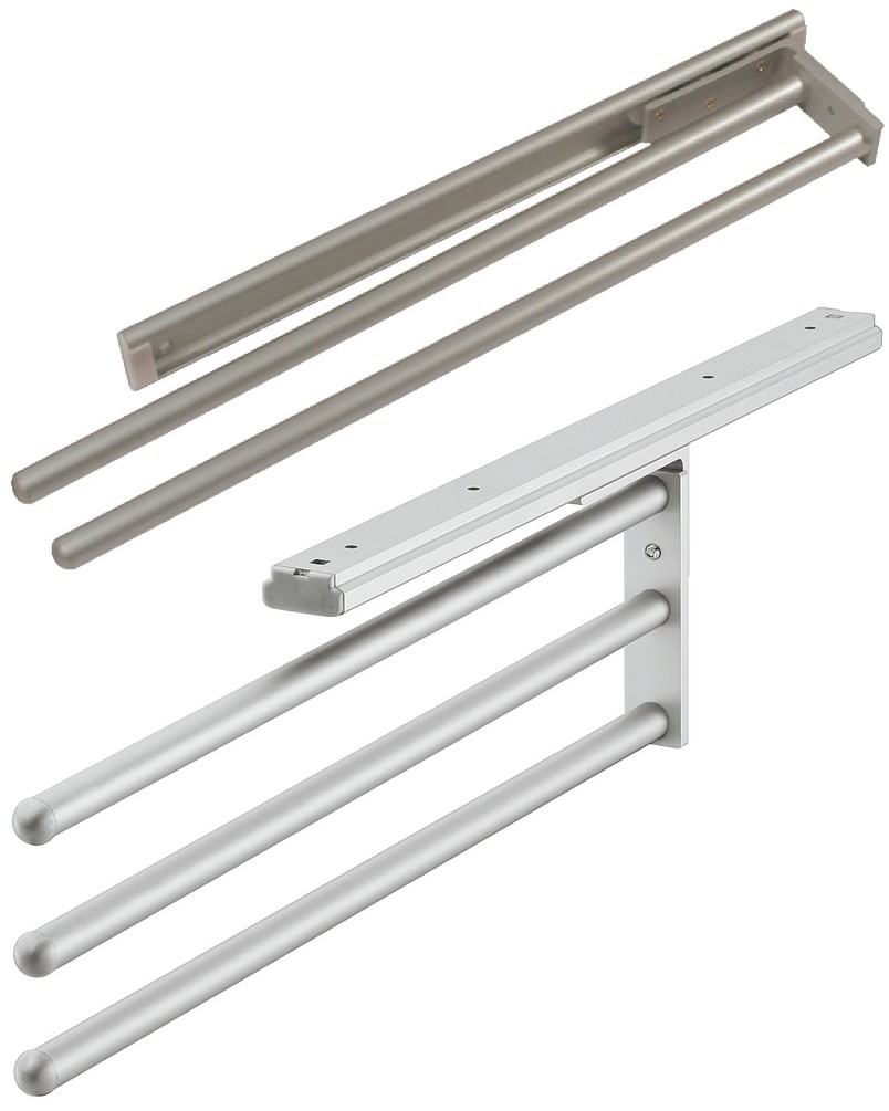 Towel Rail Telescopic Aluminium Tier Pull Out Under Worktop