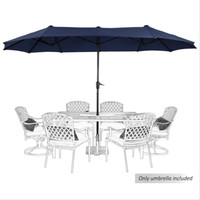 4M Patio Umbrella Parasol Sun Shade Crank Garden Outdoor Shade Canopy