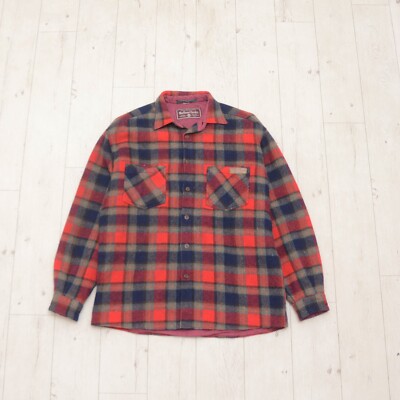 Vintage Marlboro Classics Wool Flannel Check Dad Shirt USA Made