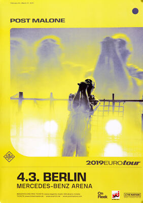 Post Malone - Euro Tour, Berlin 2019 | Konzertplakat | Poster