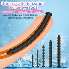 Male Silicone Urethral Stretcher Dilator Enhancer Stretching Sound Trainer Plug