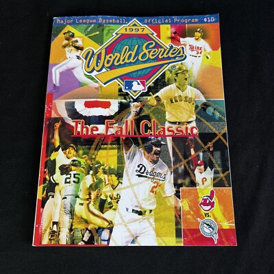 VTG 1997 World Series MLB Official Program Cleveland Indians Vs